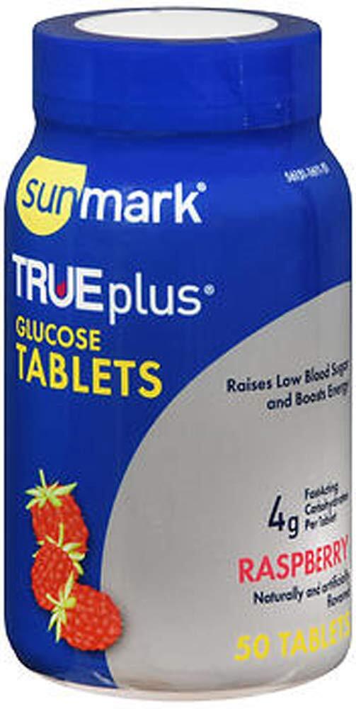 Sunmark Diabetic Glucose Tablets Raspberry 50 Tablets Sealed