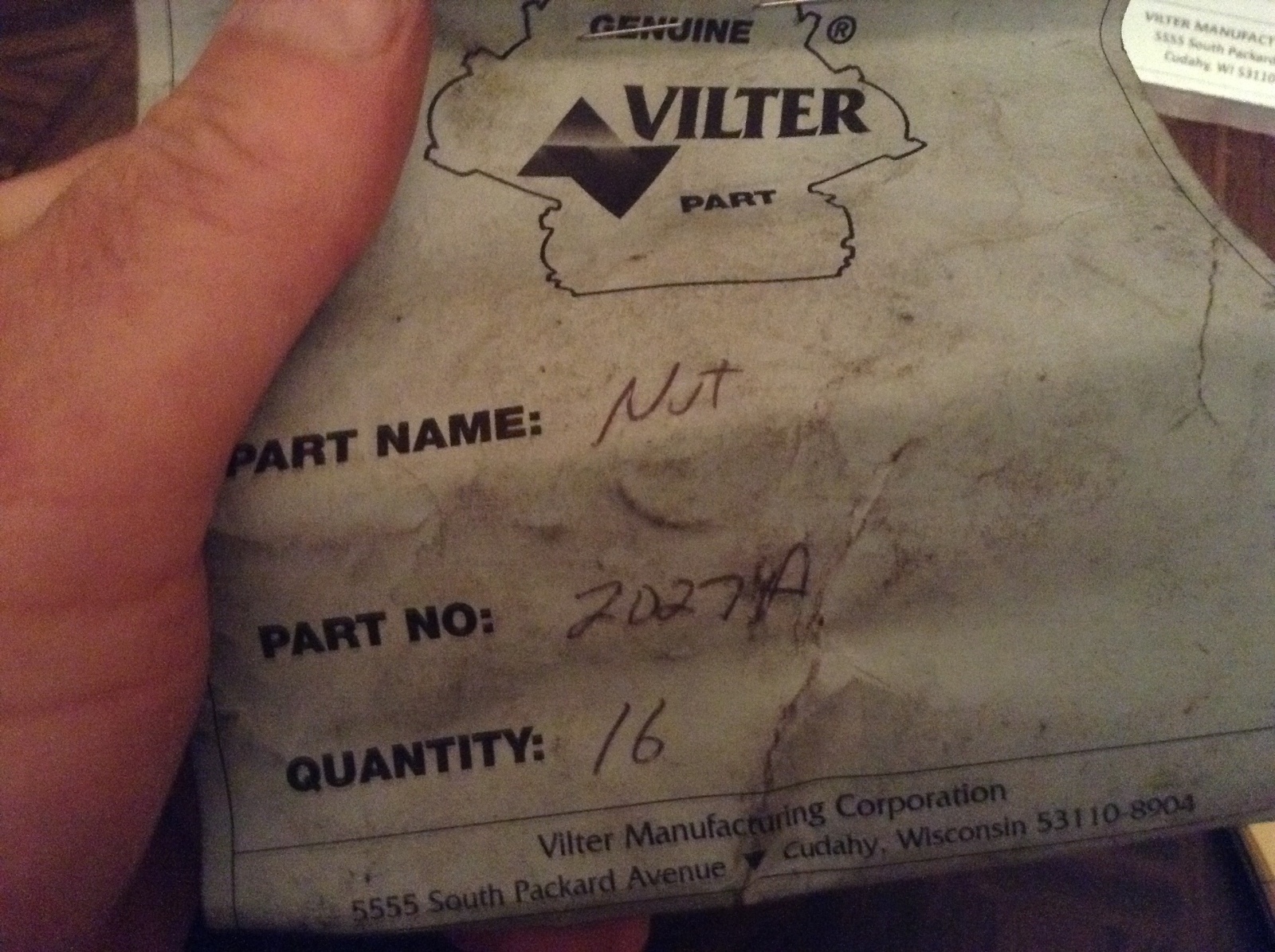 HVAC Vilter 3 Hex Steel Nuts