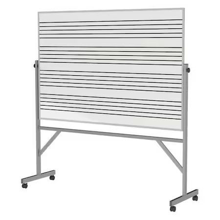 Ghent Garm1m146-Ms2 Music Staff Board, Porcelain, 78 1/4 In, 77 In, Aluminum