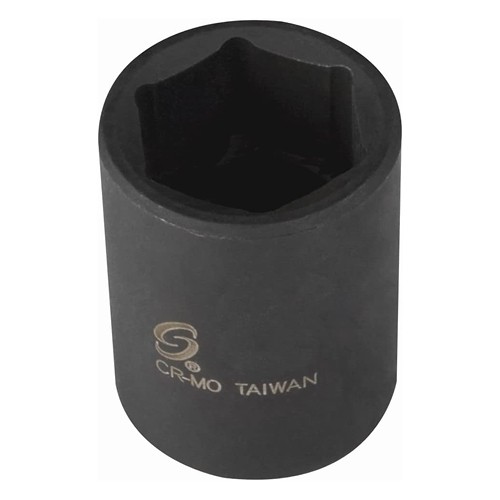 Sunex 227M 27mm Impact Socket, 1/2" Drive, 6 Point, Chrome Molybdenum Steel