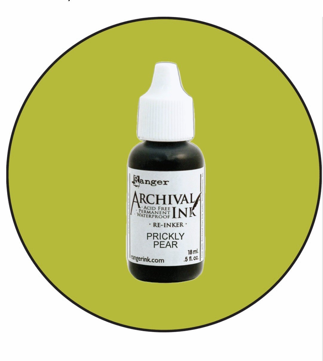 Ranger Archival Re-inker PRICKLY PEAR .5 fl oz Permanent Acid Free For Ink Pad