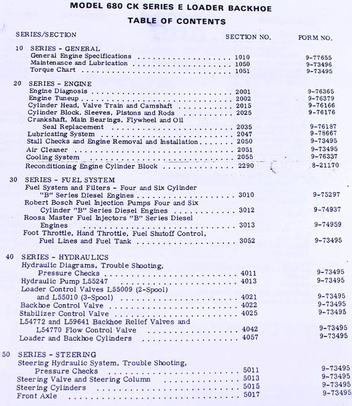 Case 680E 680Ck Series E Loader Backhoe Service Technical Manual Repair Shop
