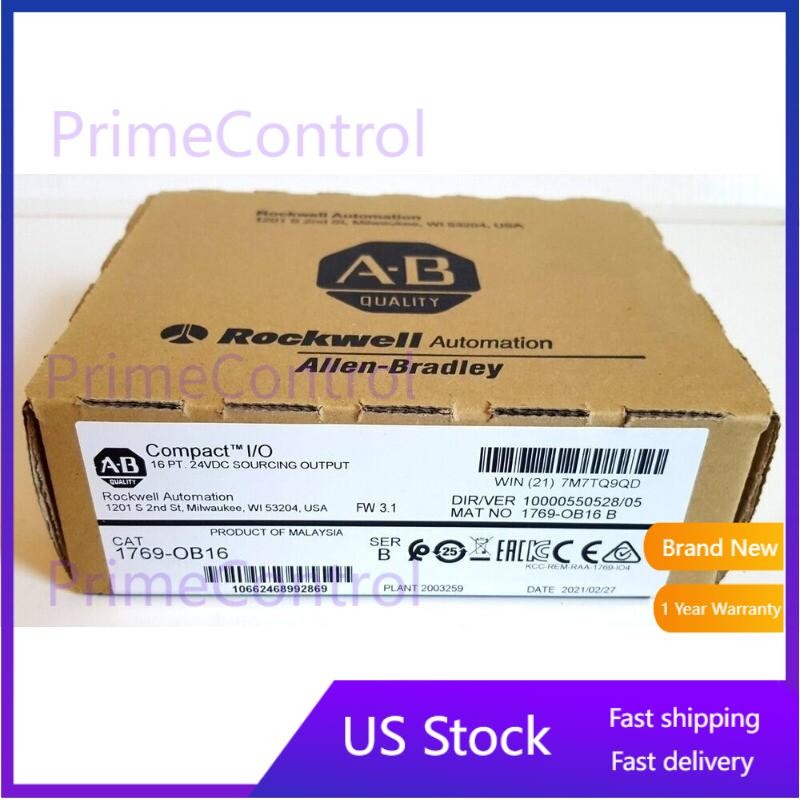New Allen Bradley 1769-OB16 Output Module CompactLogix 16pt 24VDC US Stock