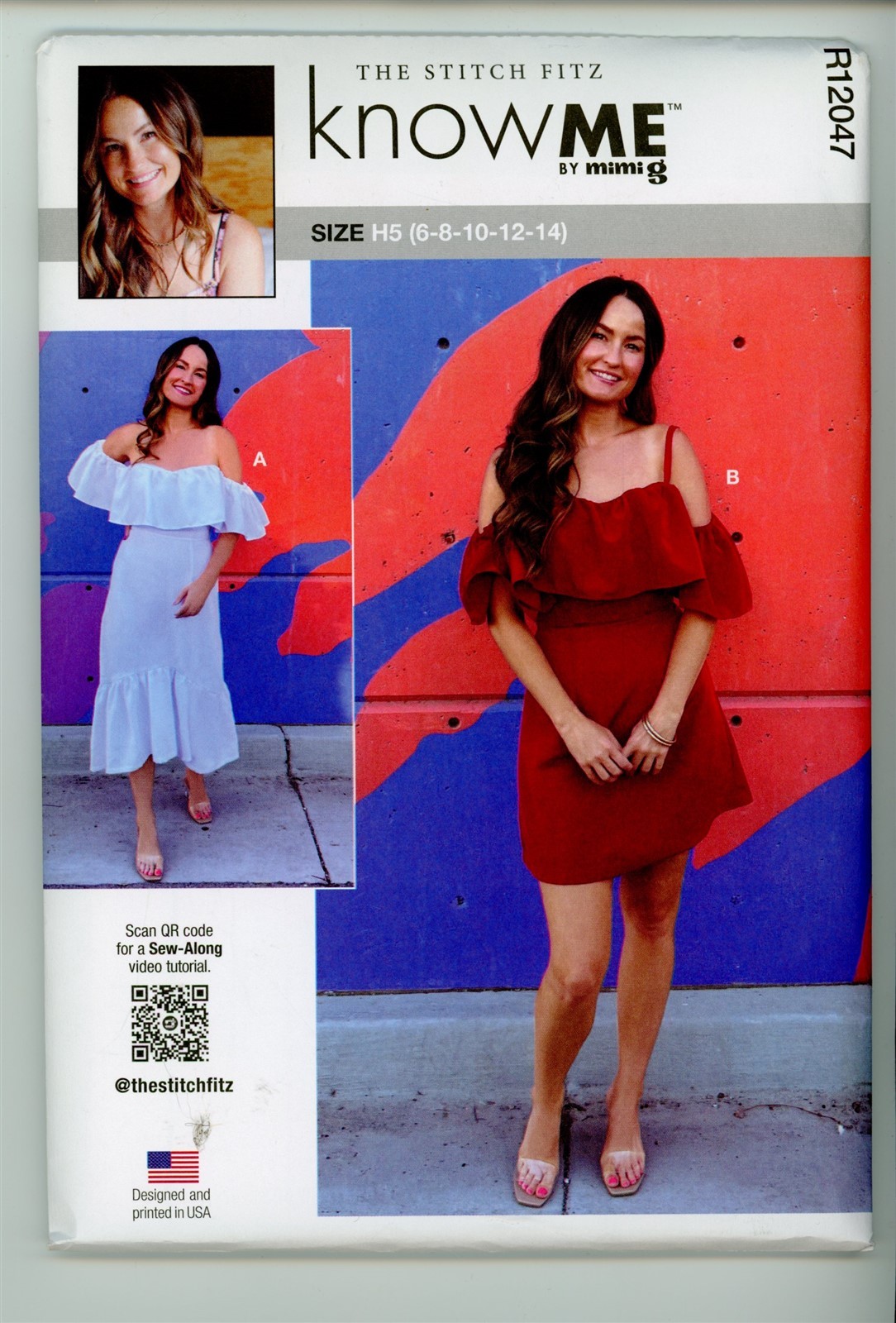 KNOW ME SEW PATTERN # R12047 SIZE H5 (6-14) MISSES DRESSES