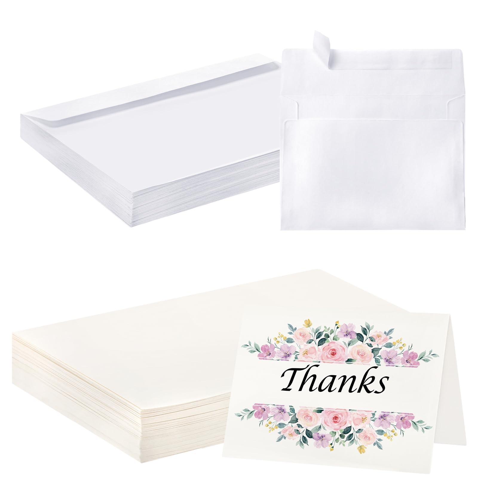 Blank Watercolor Cards with Envelopes 20 Sets 5x7 in 140lb Paper Cards
