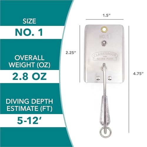 Clarkspoon Fishing Planer - Multiple Sizes - Braced Design Assorted Sizes