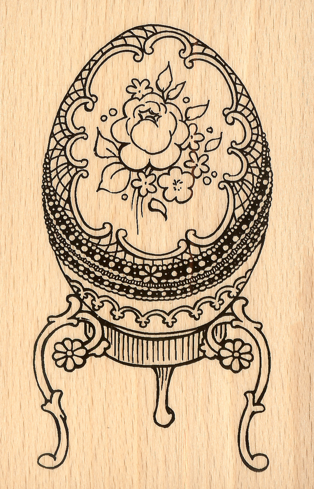 Easter Fabulous Egg Wood Mounted Rubber Stamp STAMPENDOUS P244 New