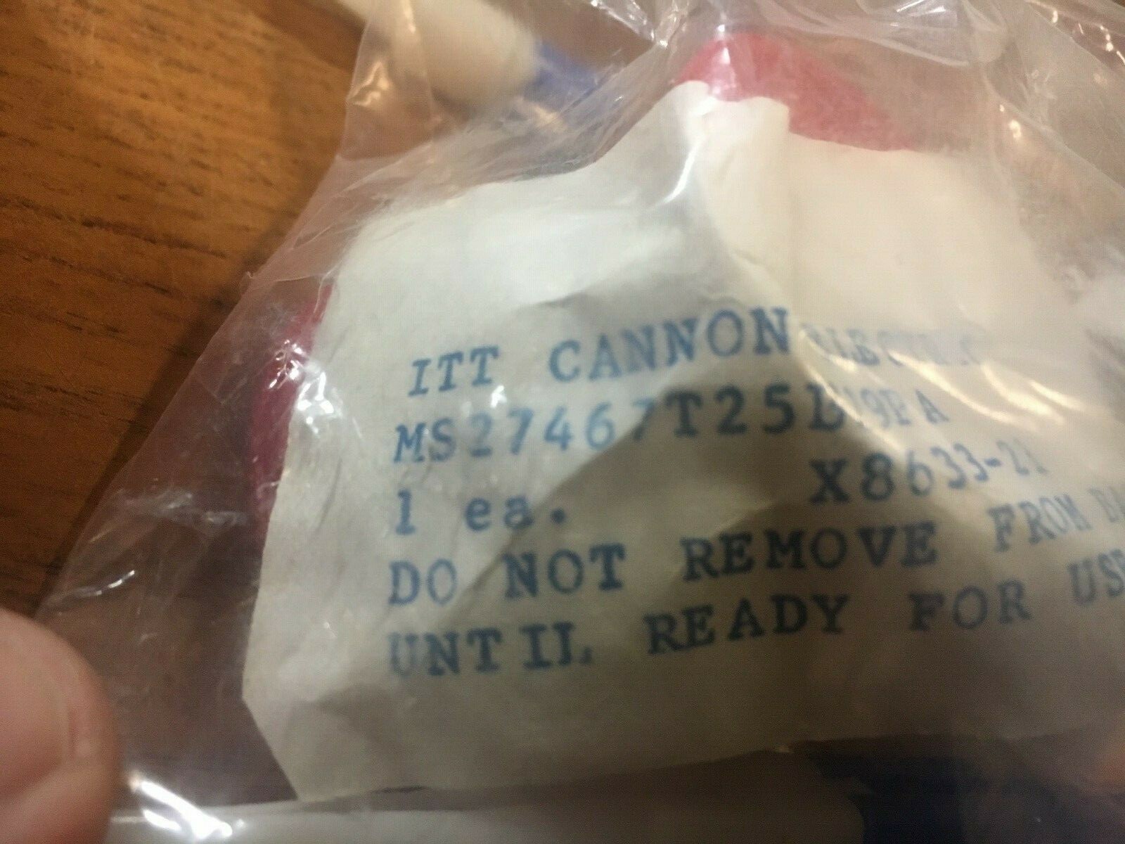 MS27467T25B29PA ELECTRICAL CONNECTOR BENDIX & ITT CANNON DATE CODE 11/89