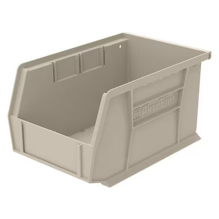 Akro-Mils 30237Stone Hang & Stack Storage Bin, Plastic, Beige, 5 In H, 6 In W,