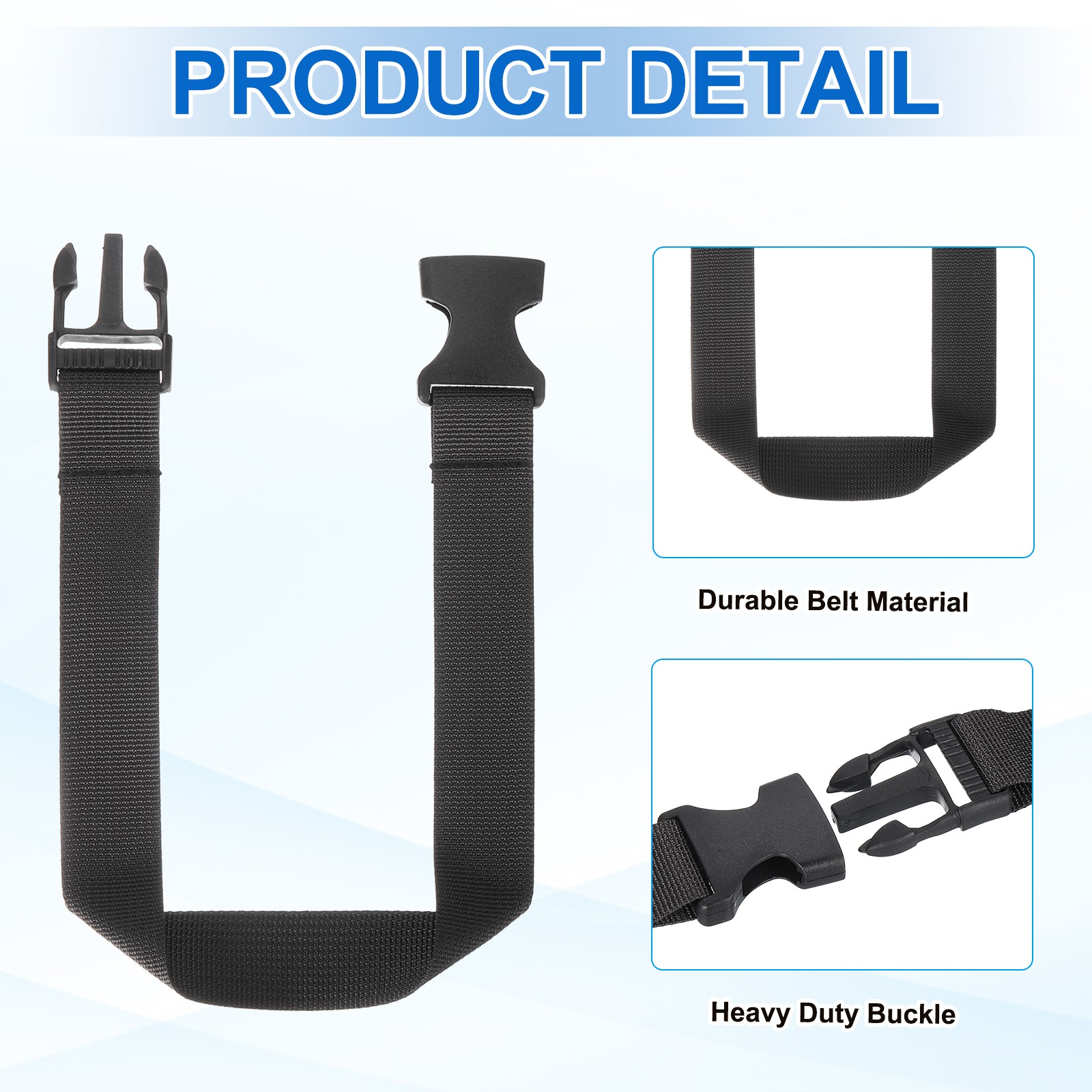 4pcs Fanny Pack Extender Strap 18" x 1" Belt Bag Extension Strap Black