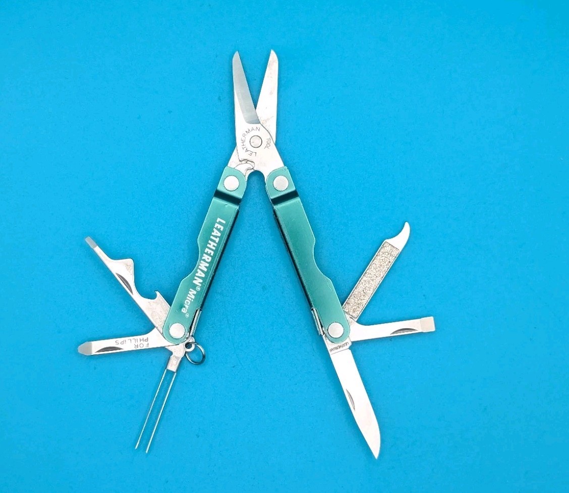 Leatherman Micra Multi-Tool, Knife, Scissors, Key Ring, Green!