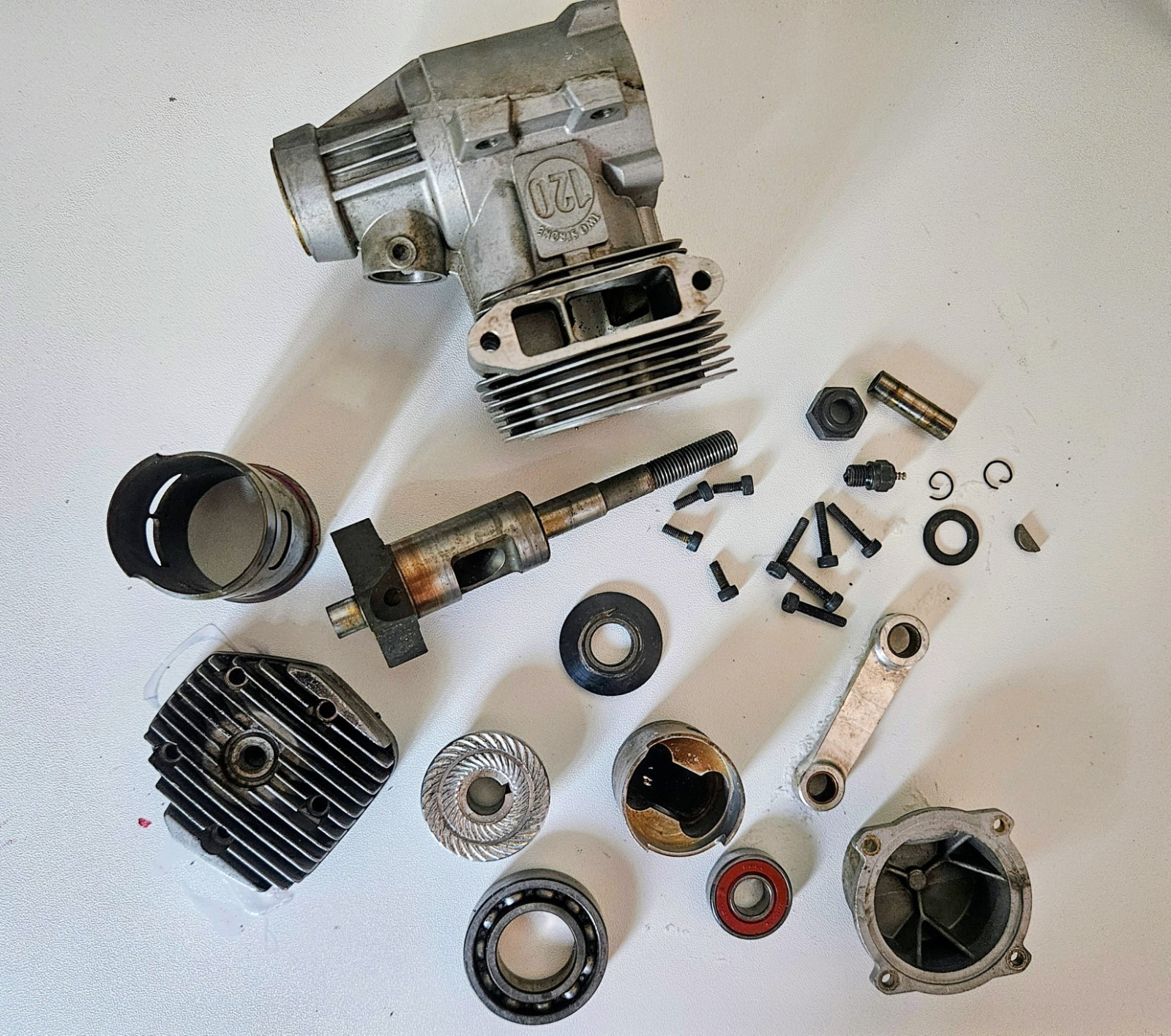 OS Max AX 120 2 Stroke RC Engine w/ Muffler - Unassembled