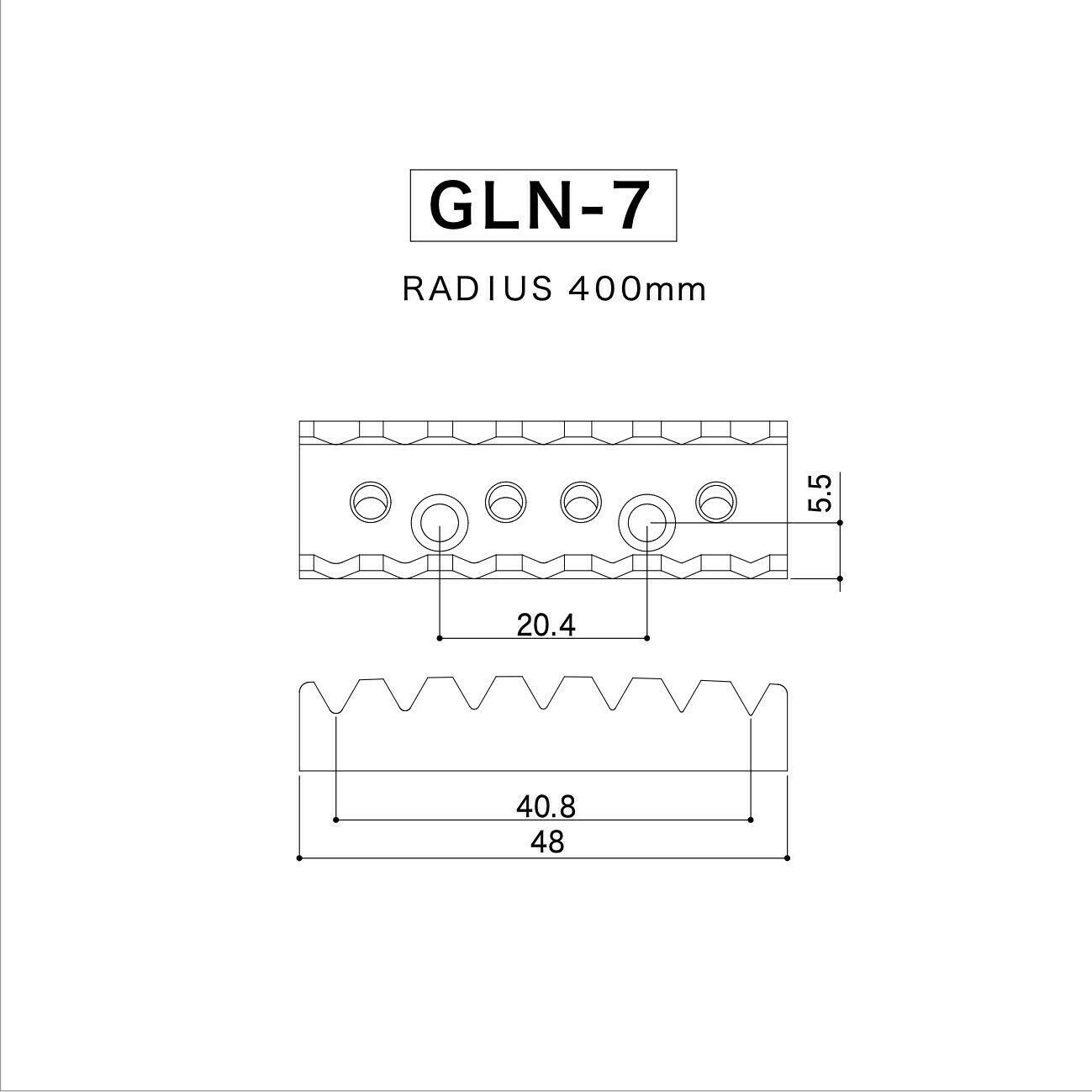 NEW Gotoh GLN-7 Locking Nut 7-String - Top Mount Type - 48mm Width - BLACK