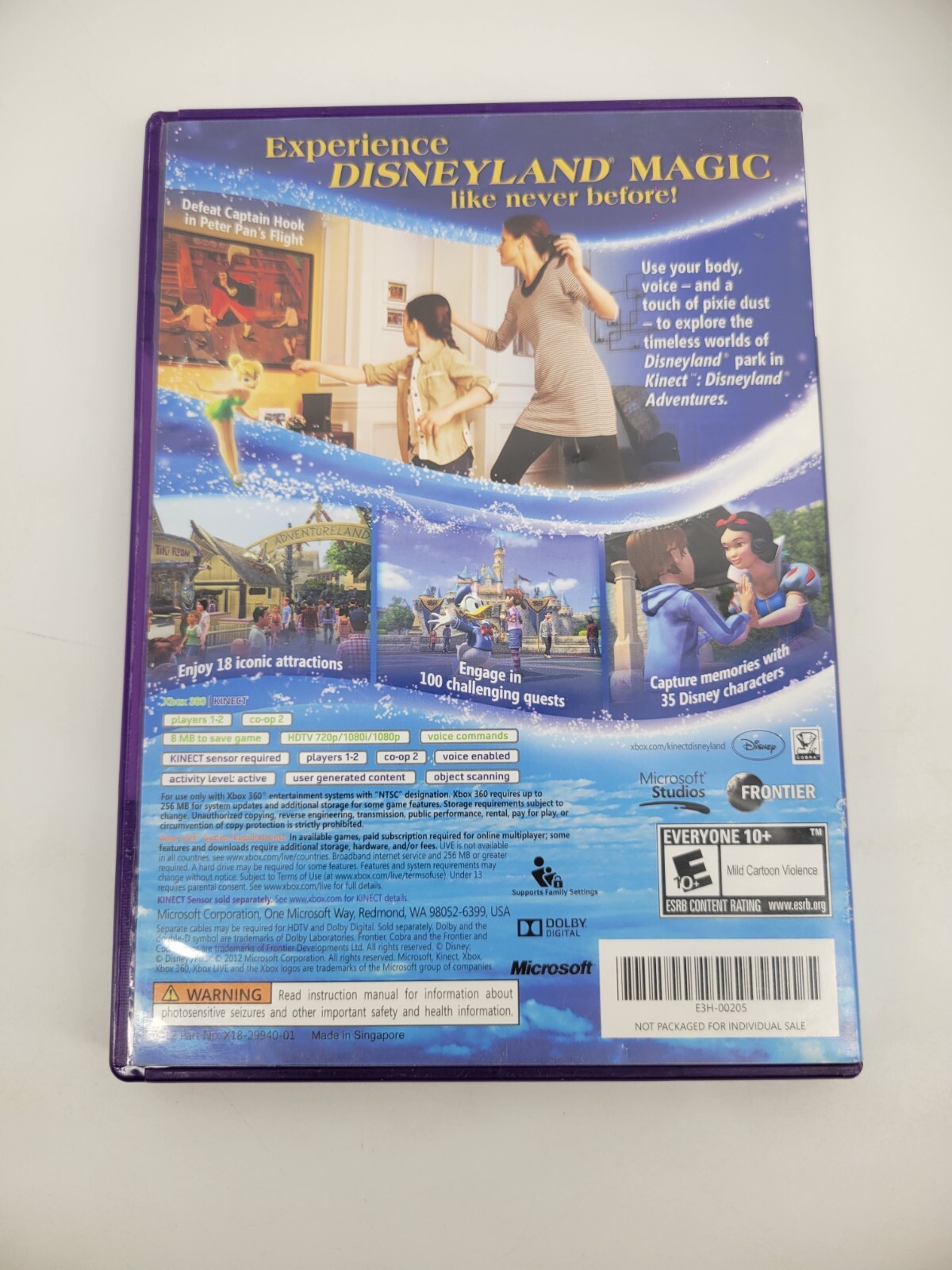 Kinect Disneyland Adventures(Xbox 360, Kinect) Disc and Case Only, Used | Tested