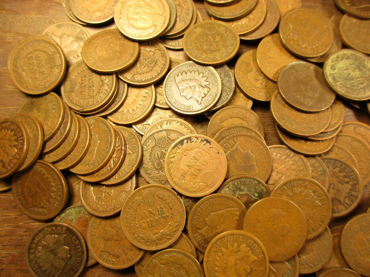 1 Old Indian Head  Cents    IH Penny   1901 Through 1907 Random    FREE Shipping