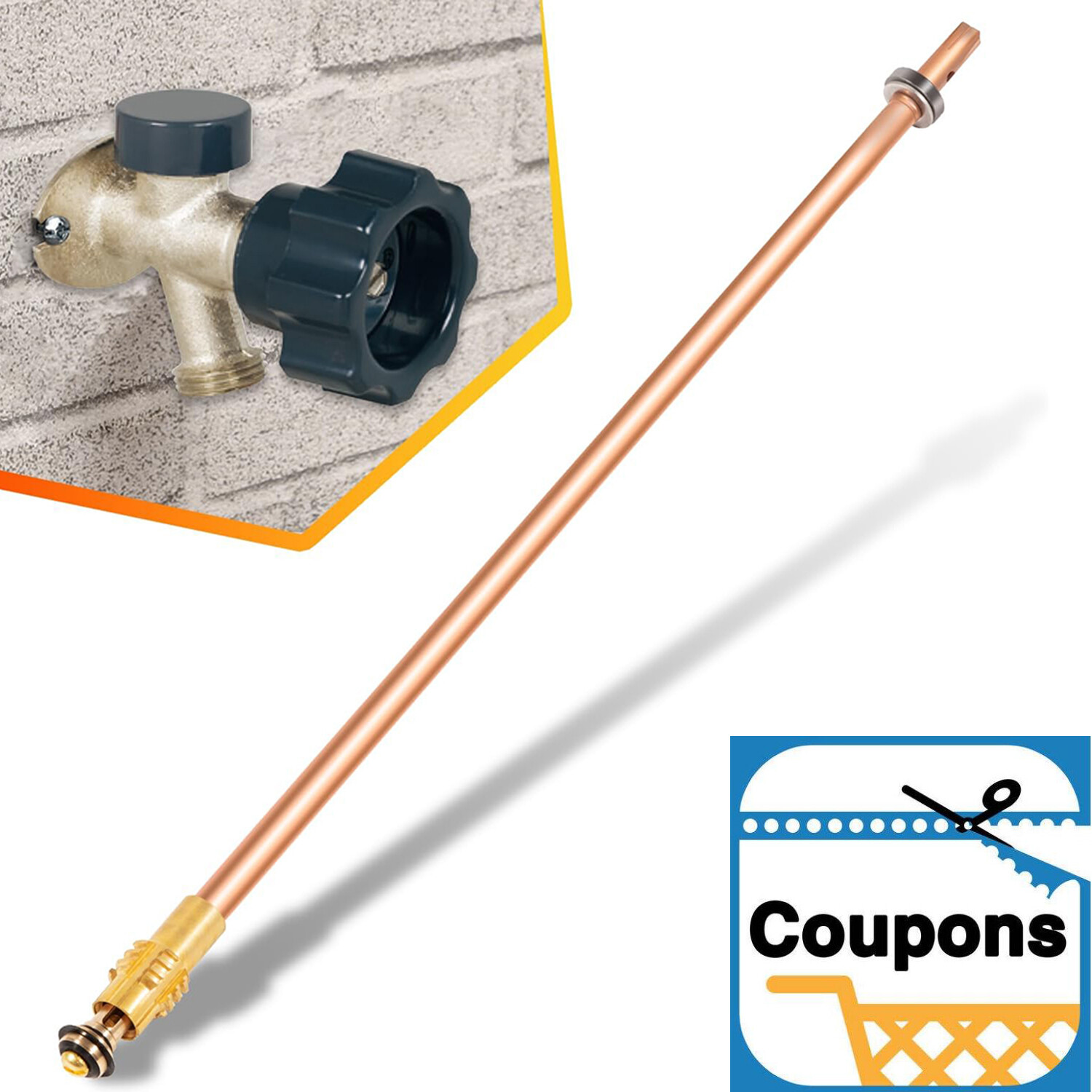 For Prier 123-0095 Mansfield Style Stem Assembly for Sillcock 12 in. 500 Series