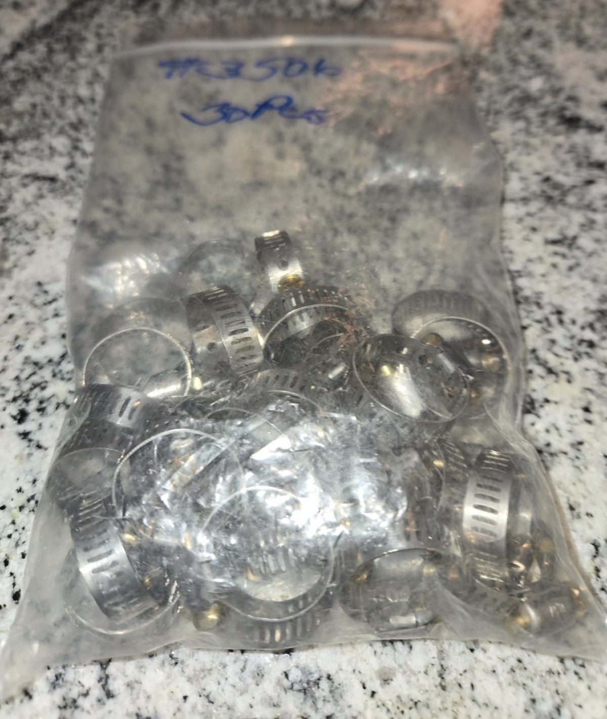 Breeze Stainless Hose Clamps SAE Size 6 7/16"- 25/32" 30 Clamps Per Bulk Bag
