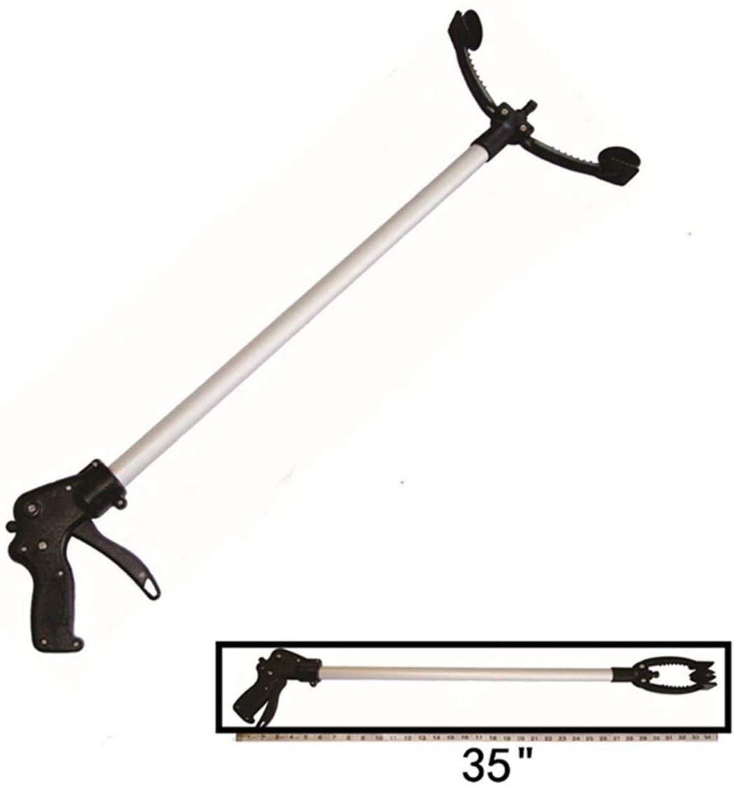 Reacher Grabber New Locking Feature,10.5'' Wide Jaw, 35'' Extra Long, Suction...