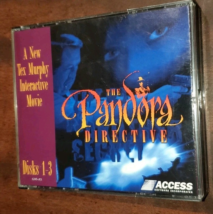 The Pandora Directive Tex Murphy Interactive Movie PC Disk 1 - 3 1996 Access