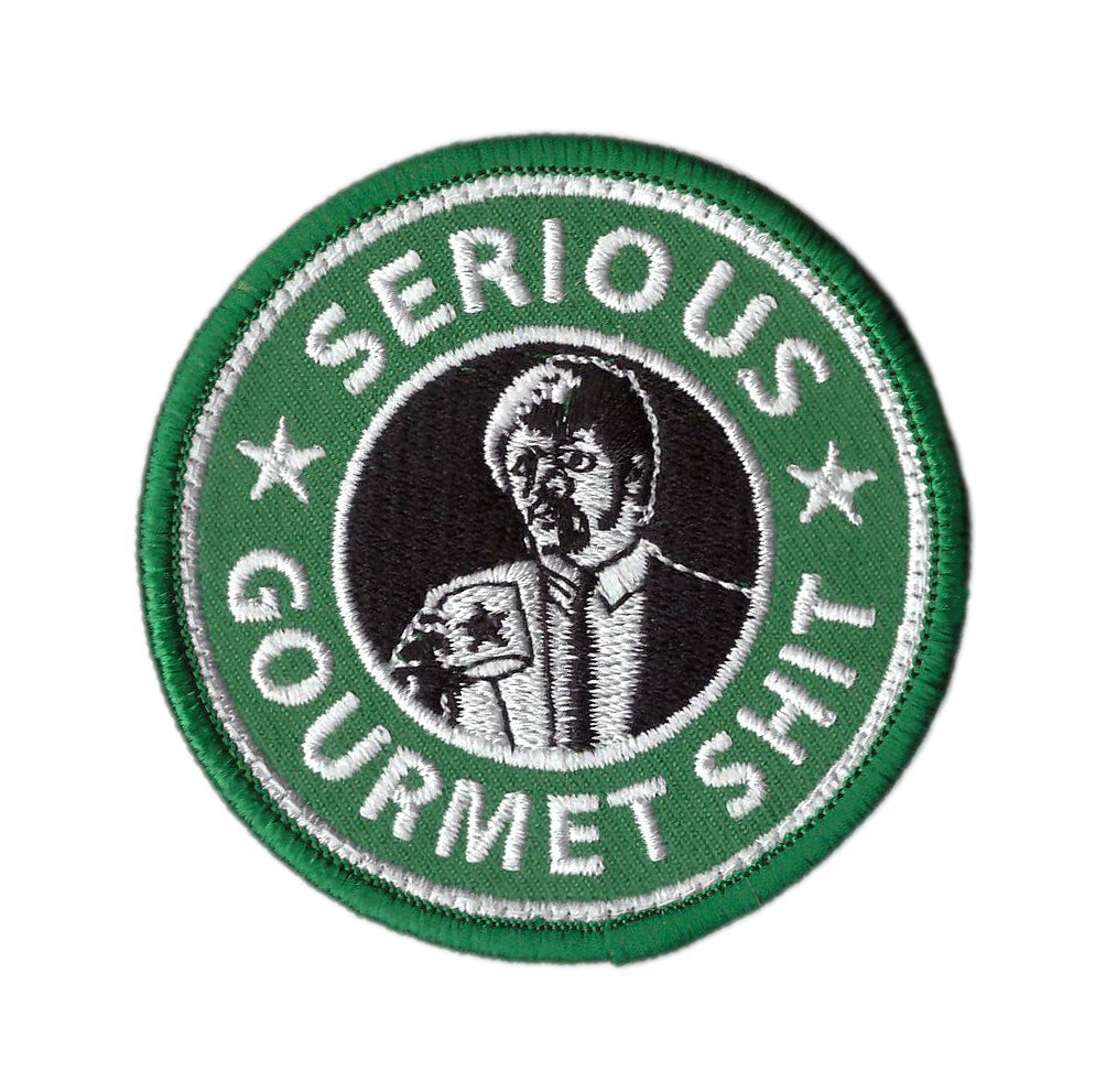 Serious Gourmet Sh*t Coffee Humor Pulp Fiction Iron on Patch
