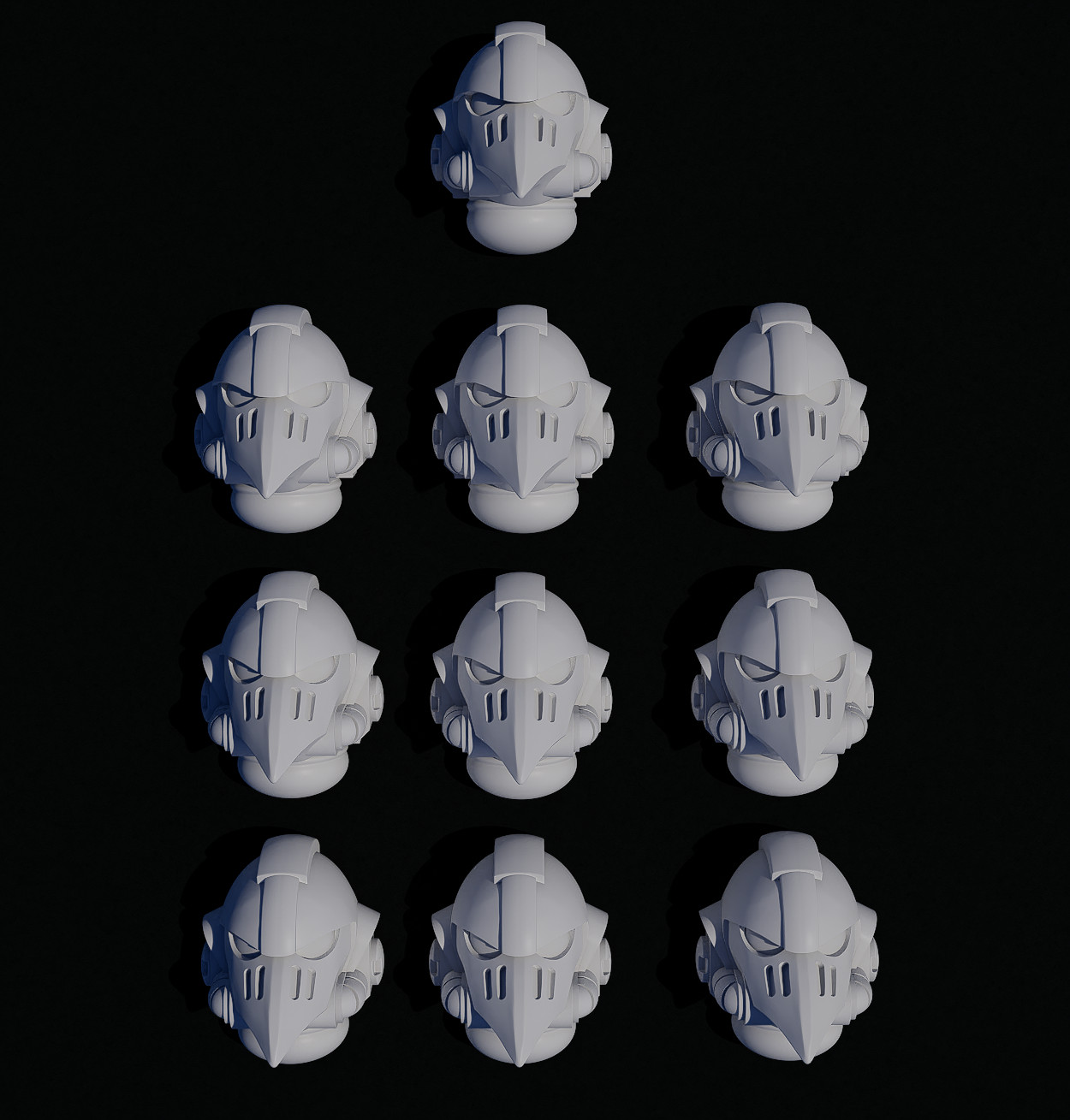 10x Raven Boys Beaky Helmets 28mm Resin Bits for Miniature Wargame