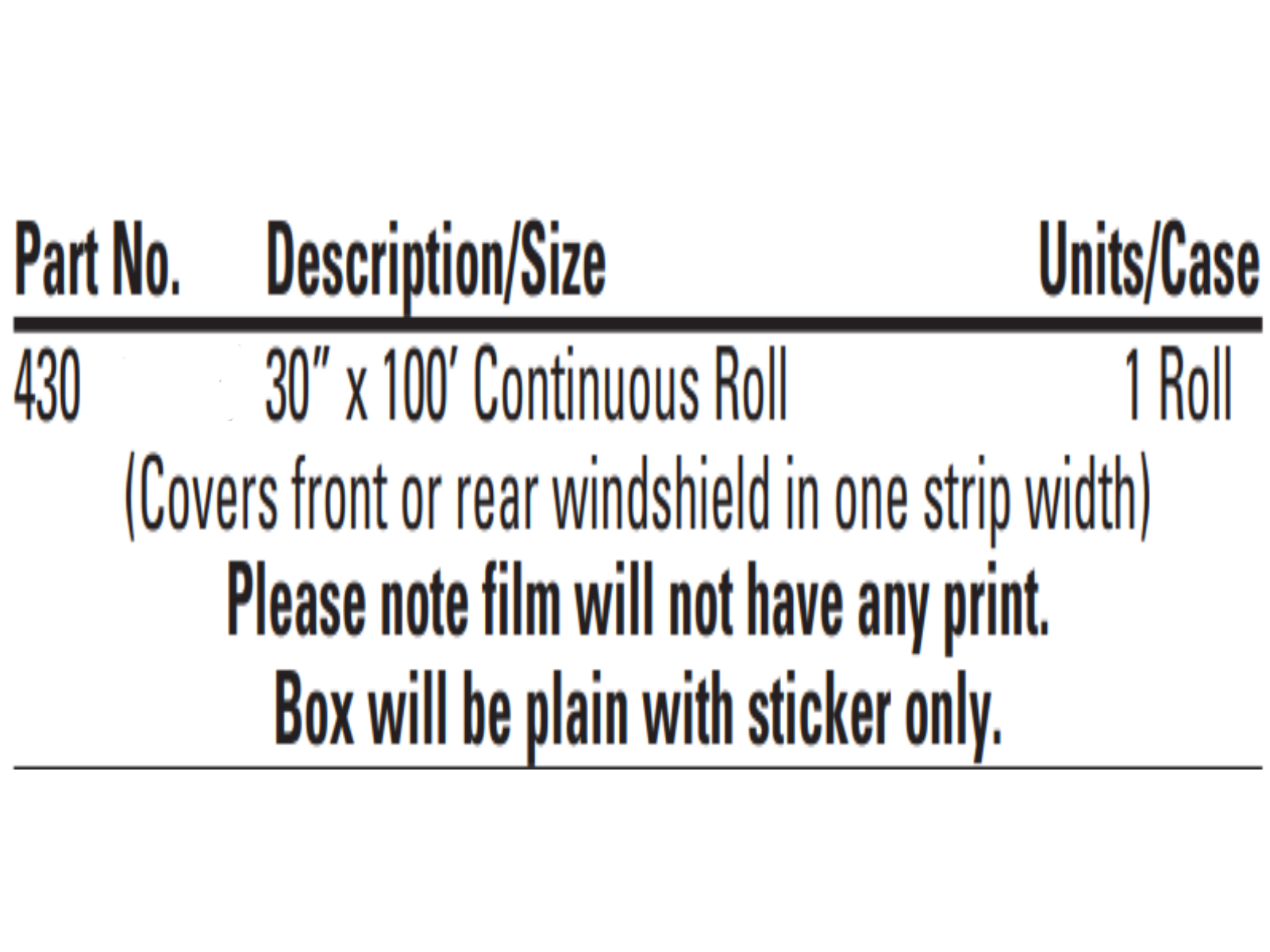 RBL Continuous Roll Self-Adhering Collision Wrap - 30" x 100' x 3mil - CLOSEOUT