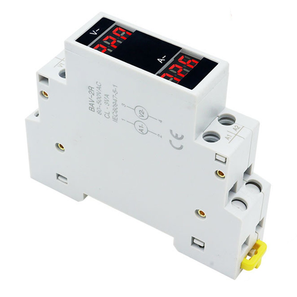 AC 80-500V 100A DIN Rail Ammeter Voltmeter Digital Display Voltage Current Meter