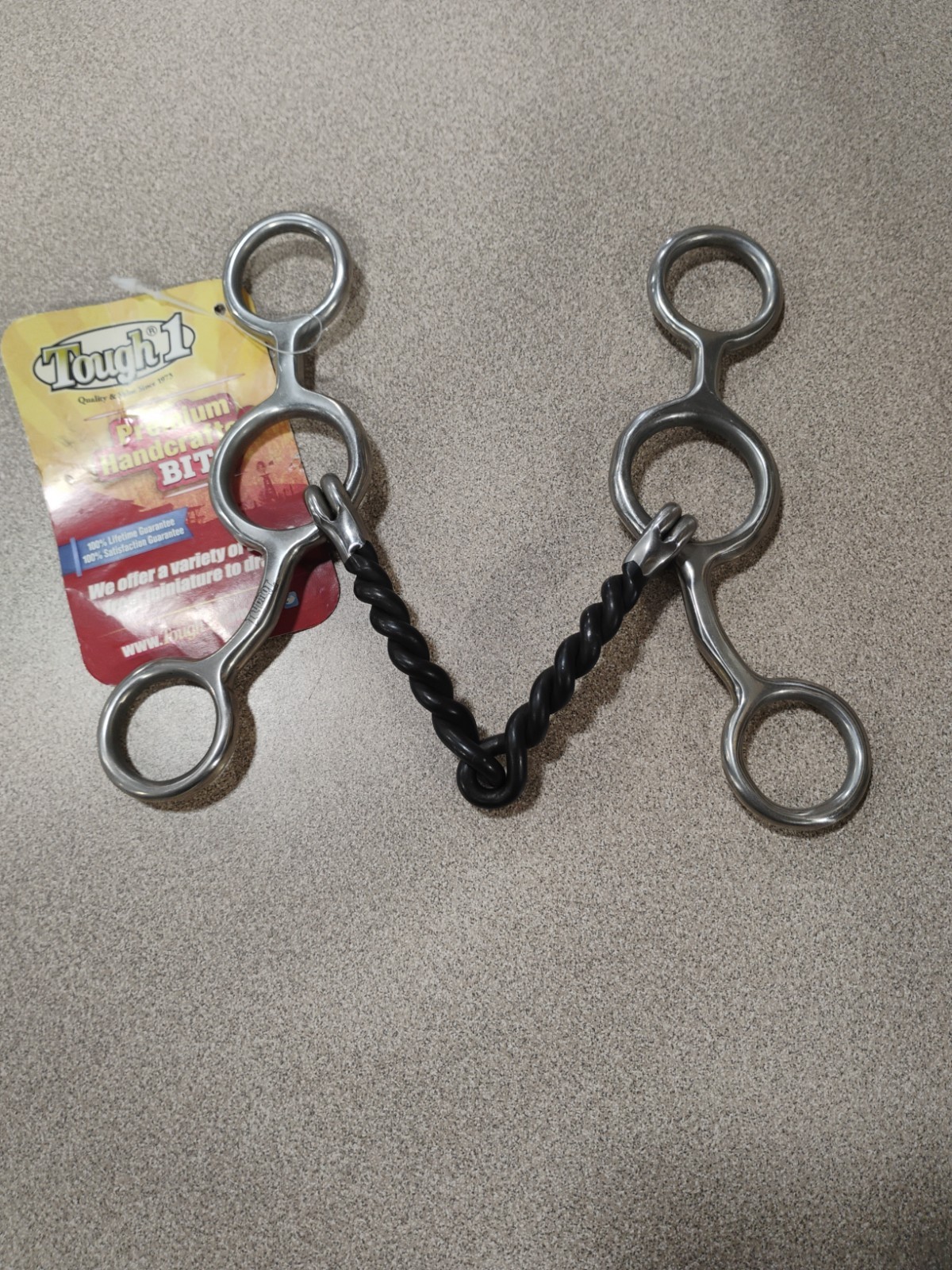Tough 1 JR Cowhorse Bit 5"  Twisted Sweet Iron Wire Mouth Short Cheek NWT