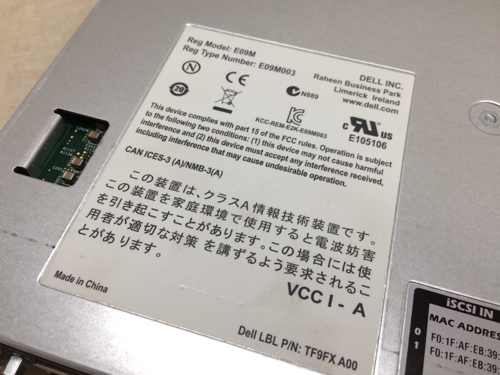 Dell EqualLogic Control Module 15 E09M003 E09M Battery Pack NEX-900926