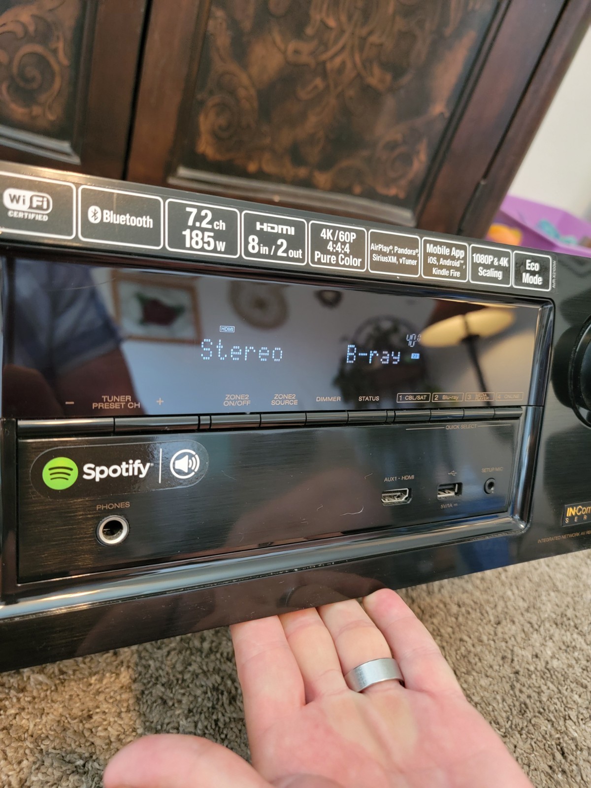 Denon Integrated Network AV Receiver AVR-X2100W - No Remote