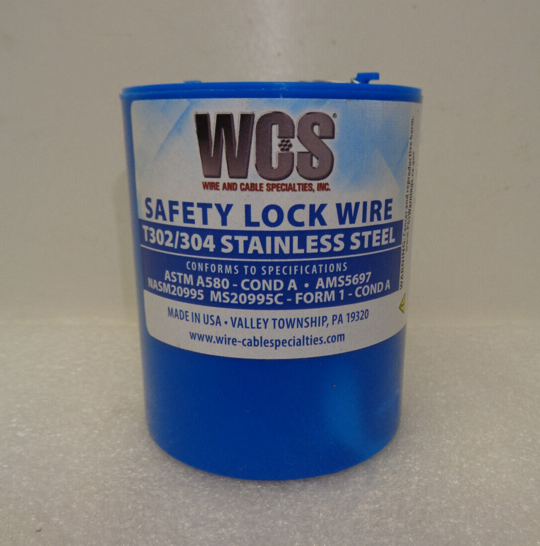 Aircraft Safety Lock Wire MS20995C25 1 LB. Roll .025” Diameter T302/304 SS New