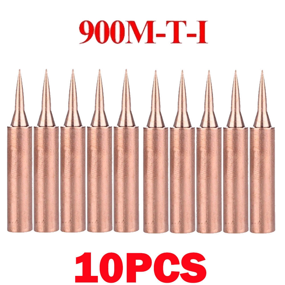10pc 900M-T-I Pure Copper Soldering Iron Tips Set Lead-Welding Solder Tip Tools