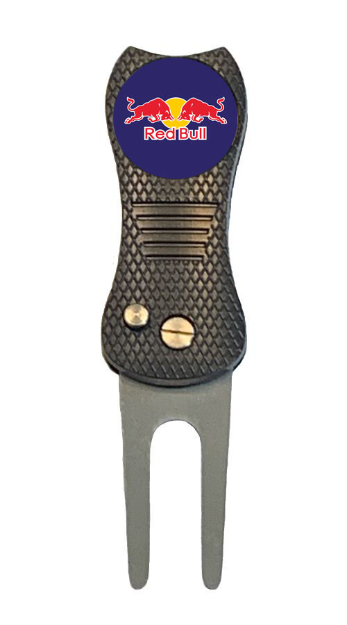 Red Bull Golf Ball Marker w/ Premium Switchblade Divot Tool