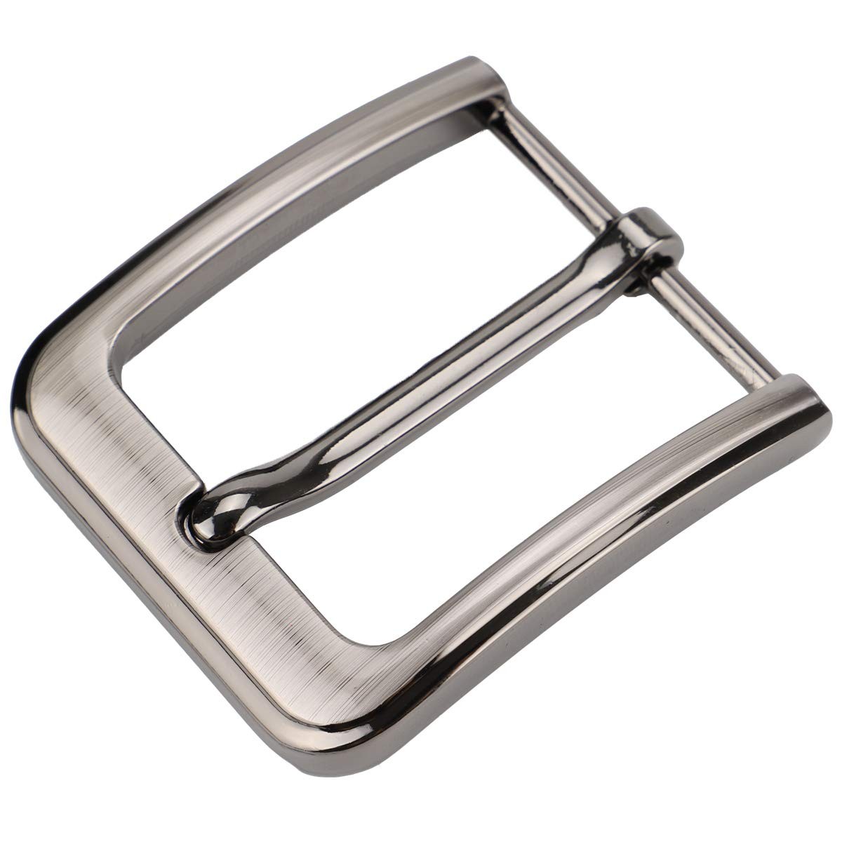 McFanBe 1.5 Inches (38-40 mm) Belt Buckle Single Prong Square Large, Grey07