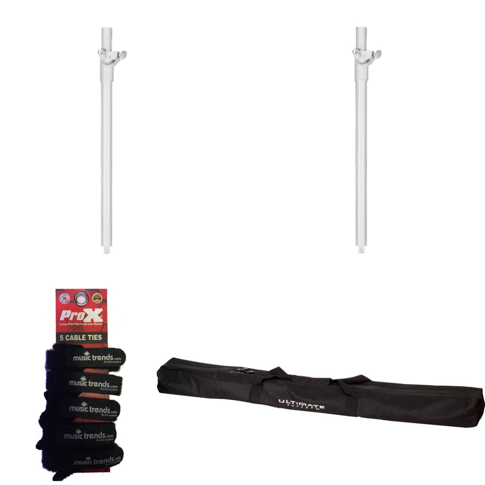 2x RCF White Sub Poles (PM-KIT M20-W) with carry bag
