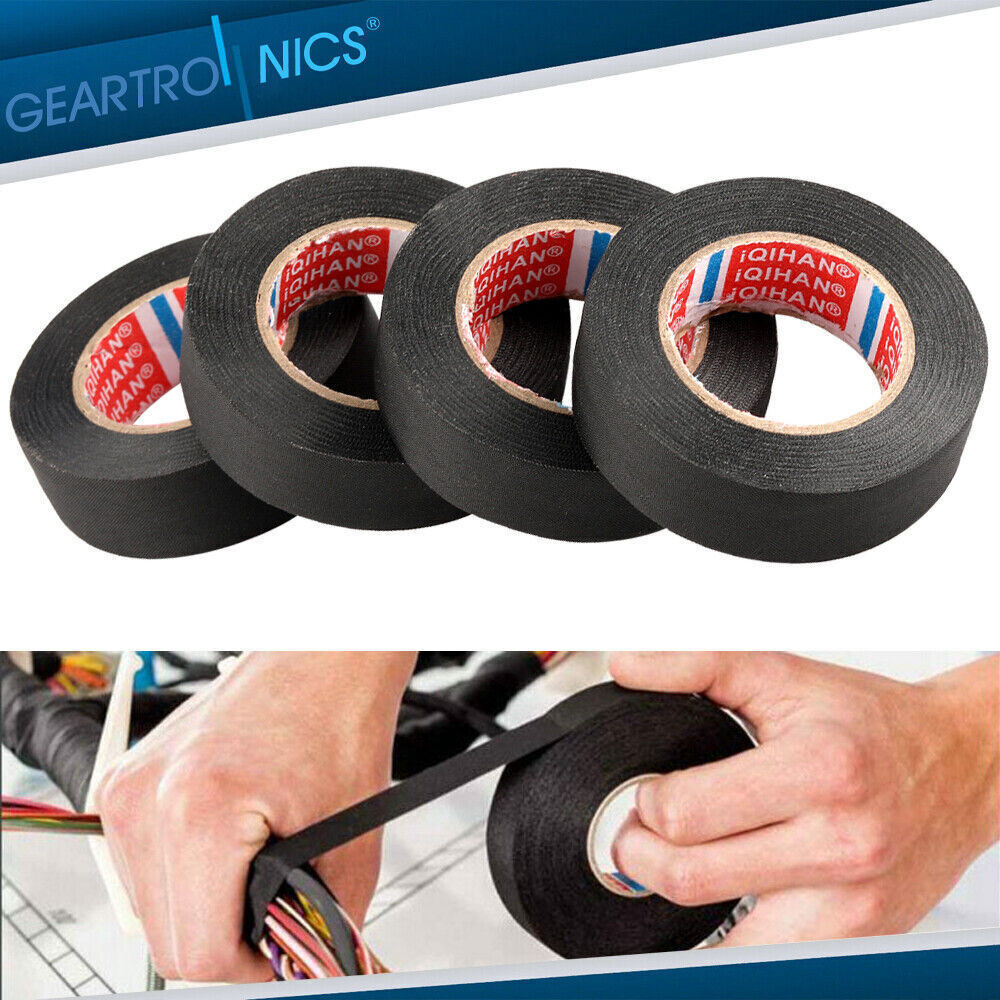 4 Rolls Adhesive Cloth Fabric Electrical Wiring Harness Loom Insulation Tape USA