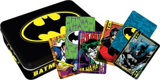 DC Comics Batman Tin Box Set of 2 Illustrated Playing Cards Decks, NEW SEALED
