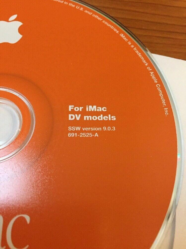 Macintosh Mac iMac DV Software Install Disc CD OS 9 v9.0.3 Vintage 2000