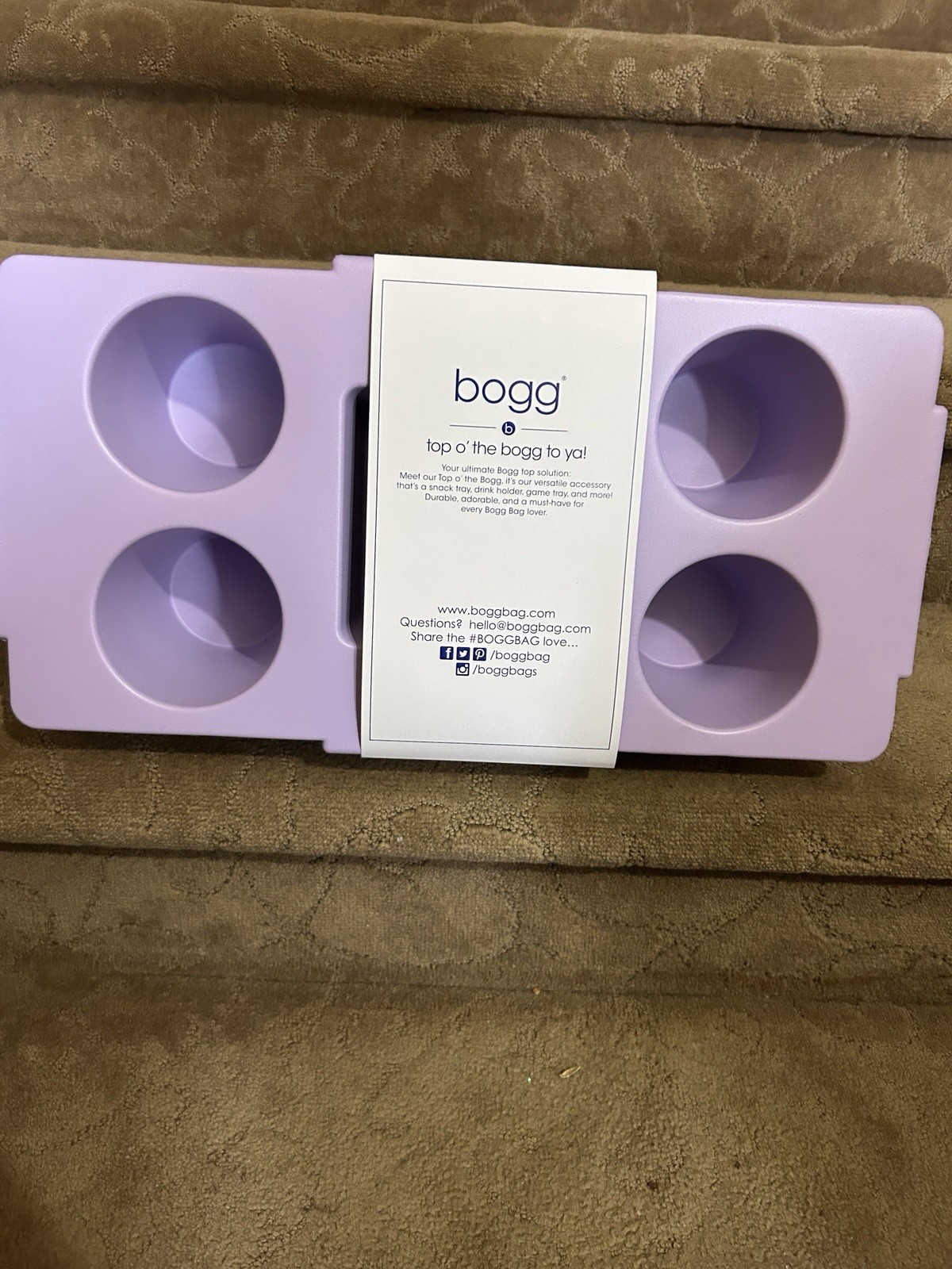 NWT LILAC Top O' The BOGG To Ya BOGG Bag Topper Beach Travel Camping Picnic