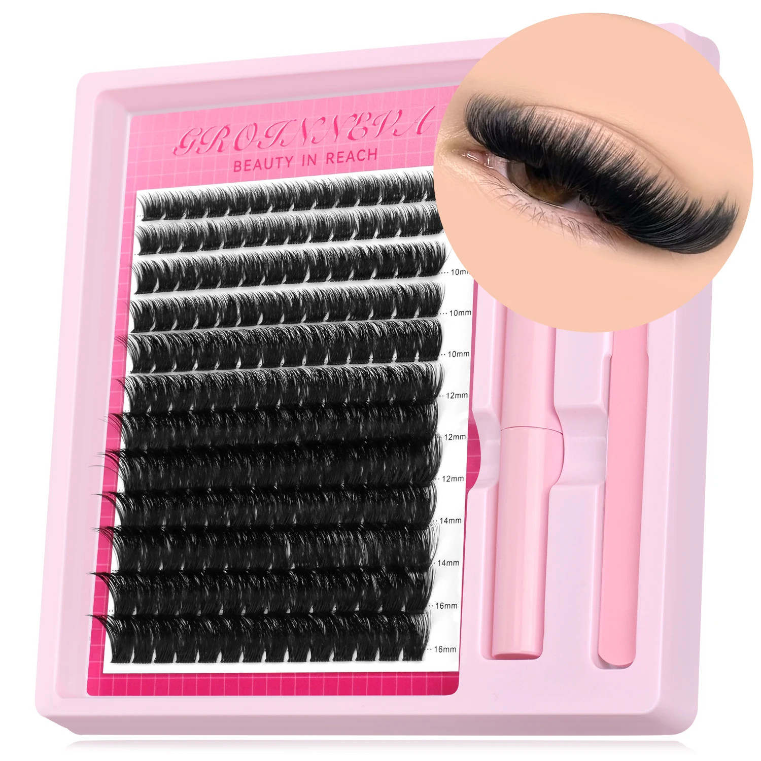 ​DIY Lash Extension Kit Individual Lashes Cluster Mix Eyelashes Full S