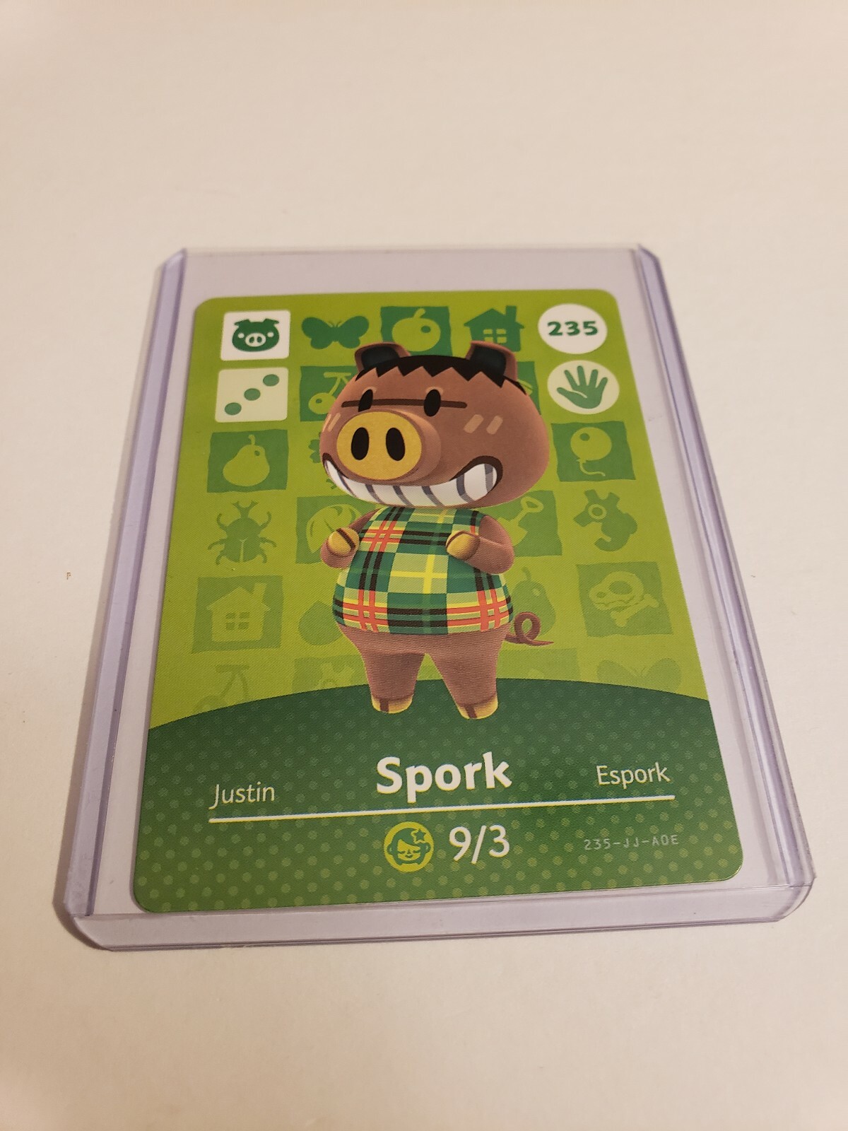 Spork # 235 Animal Crossing Amiibo Card Horizons Series 3 MINT NEVER SCANNED!