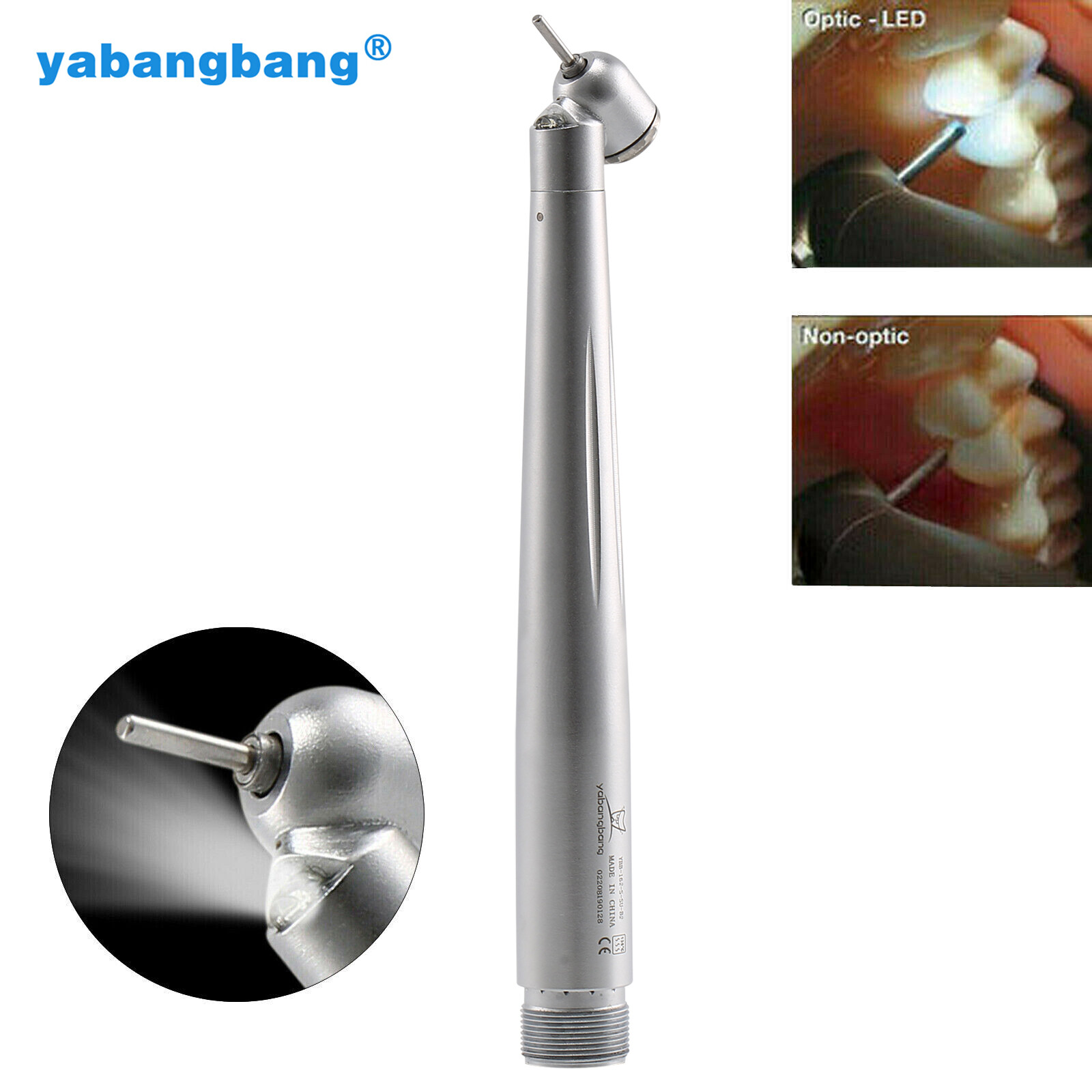 NSK Style Dental LED 45° Degree Surgical High Speed Handpiece Push Button 2 Hole