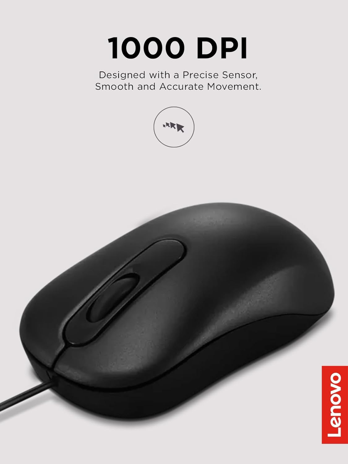 100 Wired USB Computer Mouse for PC, Laptop, Computer with Windows - Full-Size -