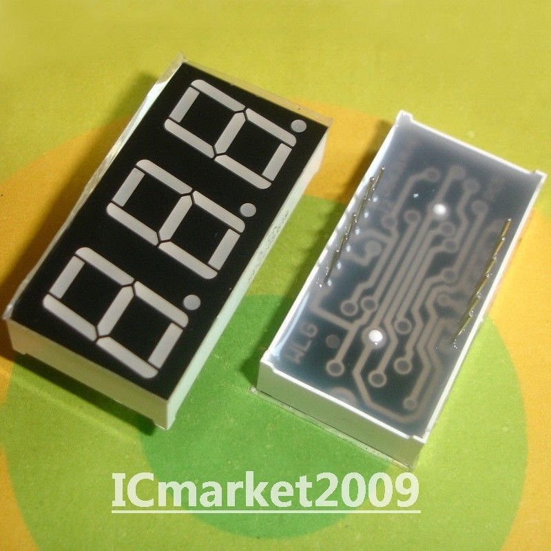 10 PCS 3 Digit 0.56 inch Green NUMERIC LED DISPLAY COMMON ANODE 3Bit LD-5361BG