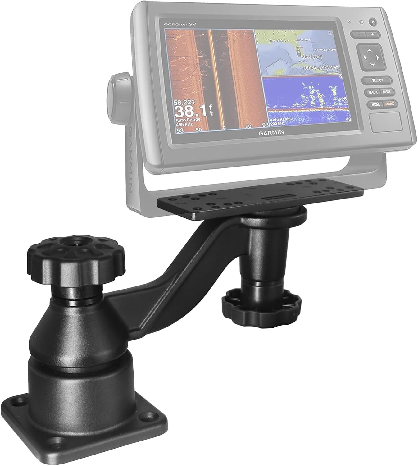 Aluminium Fish Finder Chartplotter Mount Horizontal Swing