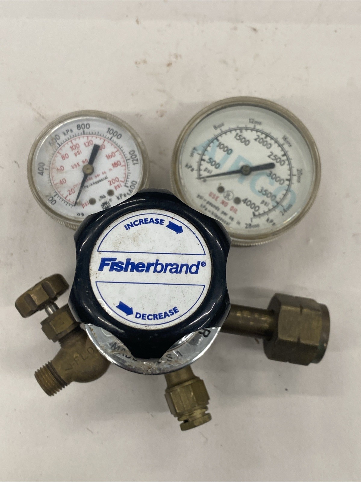 Fisherbrand 4000 psi Gas Regulator 10-572-1G, Untested, SH6987