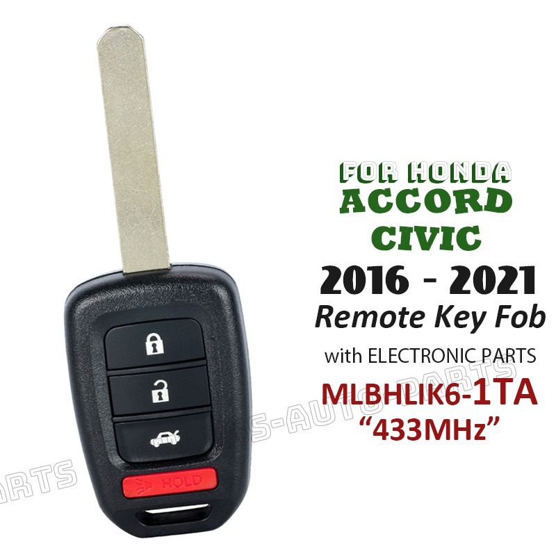 for Honda Accord Civic Lx 2016-2020 OEM Parts Remote Key Fob 35118-T2A-A60