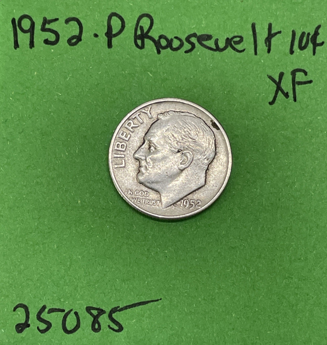 1952-P Roosevelt Dime 10c 90% Silver Extra Fine XF