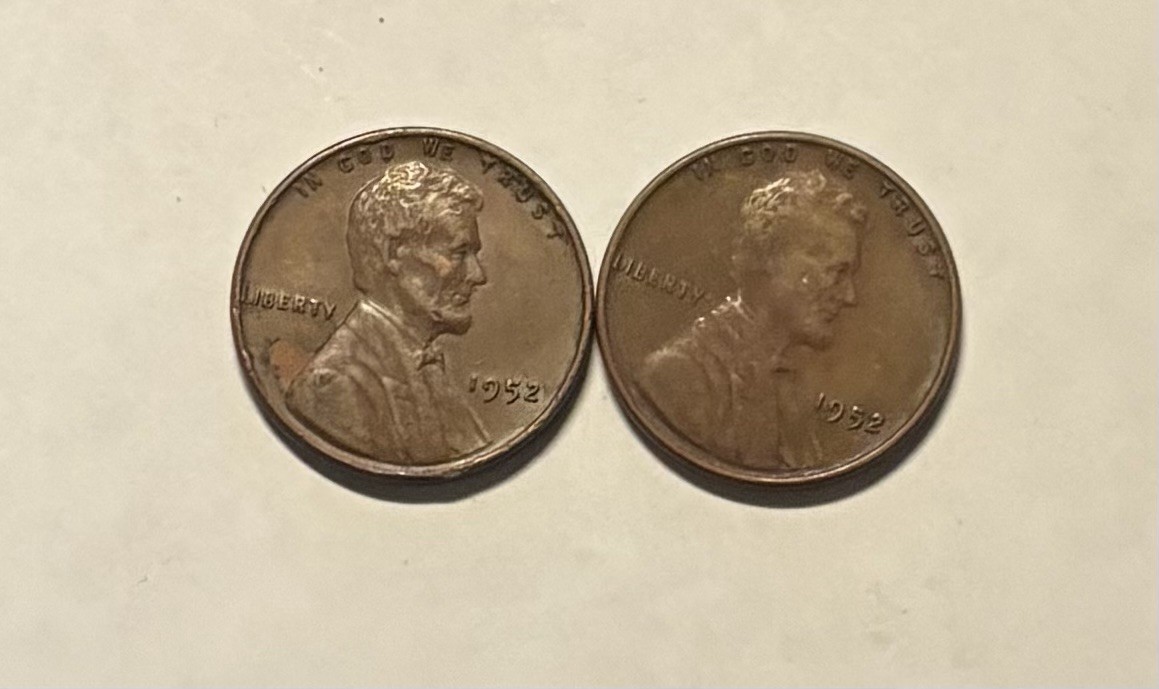 US Coins 1952-P  Lincoln Cent (2 Coins) Circulated