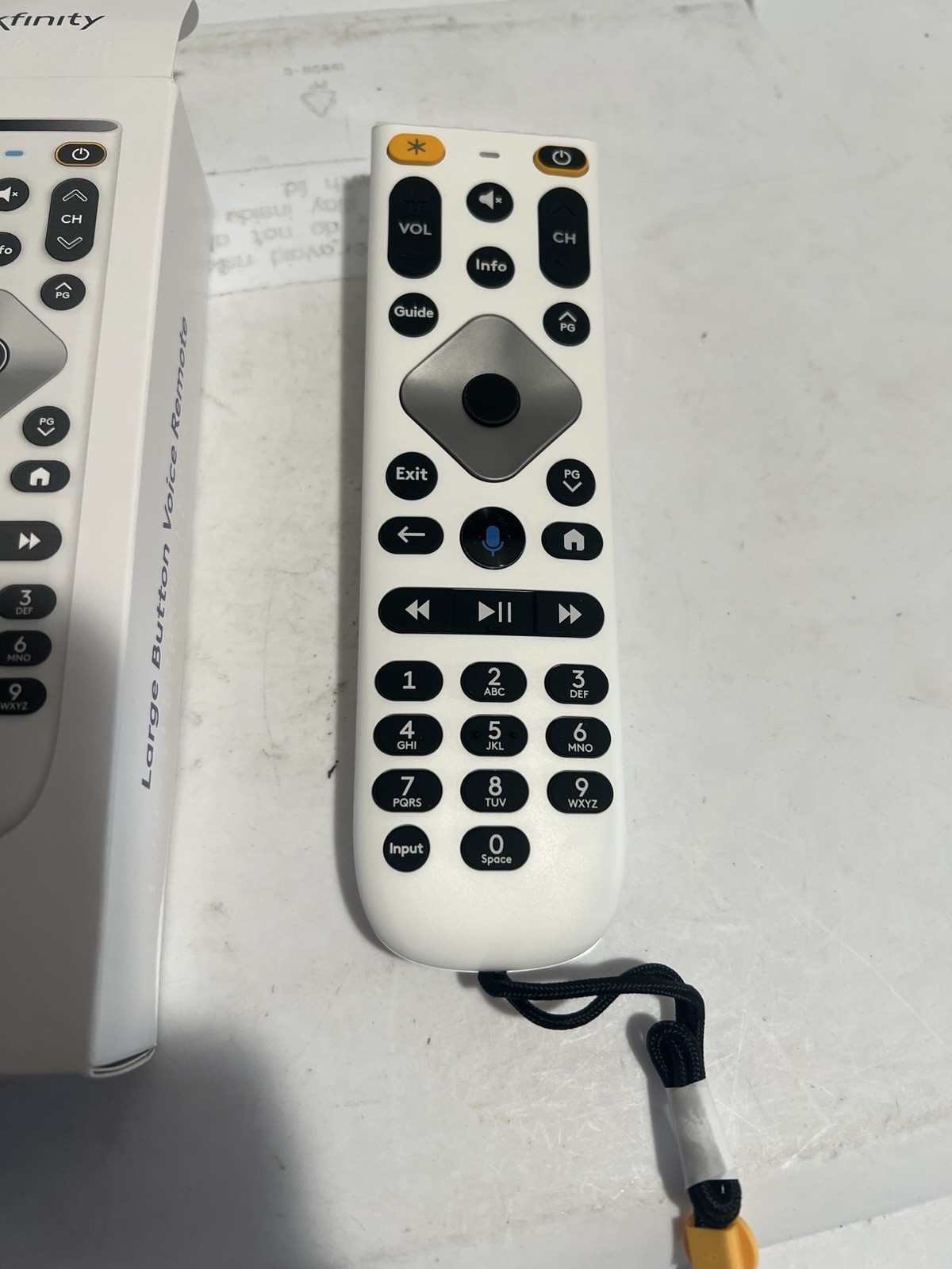 Xfinity XRA Elder Accessibility Large Big Button Voice Remote Control White. New